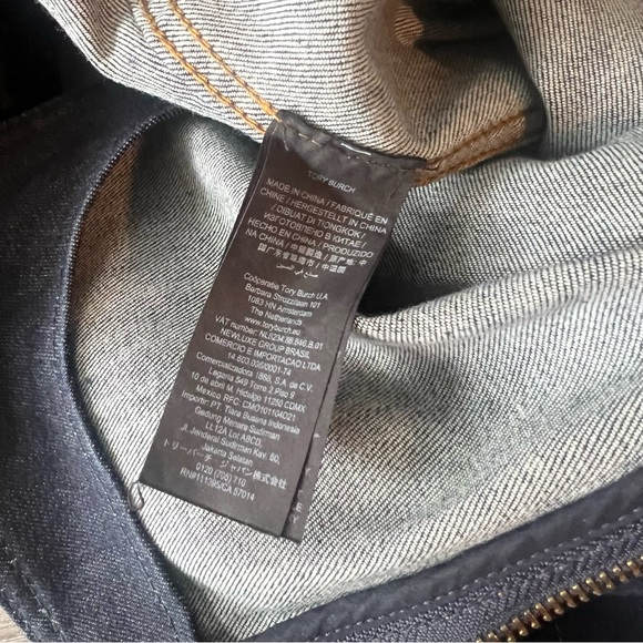 Tory Burch front zip denim dress, size 14 - Picture 4 of 4